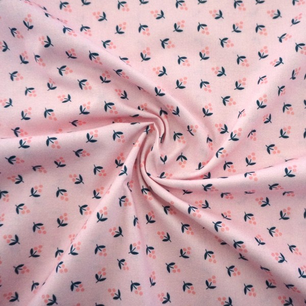 Baumwollstoff, Magic Garden, Blüten, Rosa, Meterware