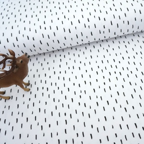 Jersey Striche, Weiß, Meterware