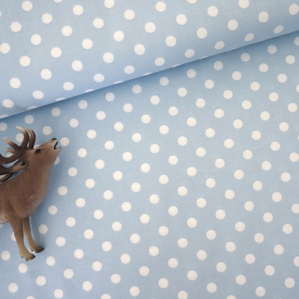 Baumwollstoff, Polka Dots, 7 mm, Judith, Hellblau