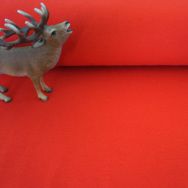 Bündchen, Heike, Uni, Rot, Meterware