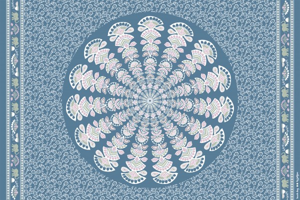 Viskose, Panel, 100 x 150 cm, Beach Day by Jolijou, Blau