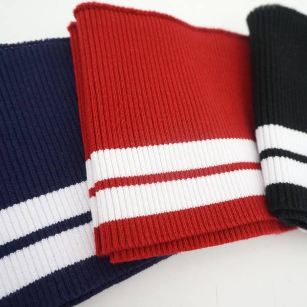 Bündchen, 'Clyde', Rot, Schwarz oder Blau, Fertigbündchen