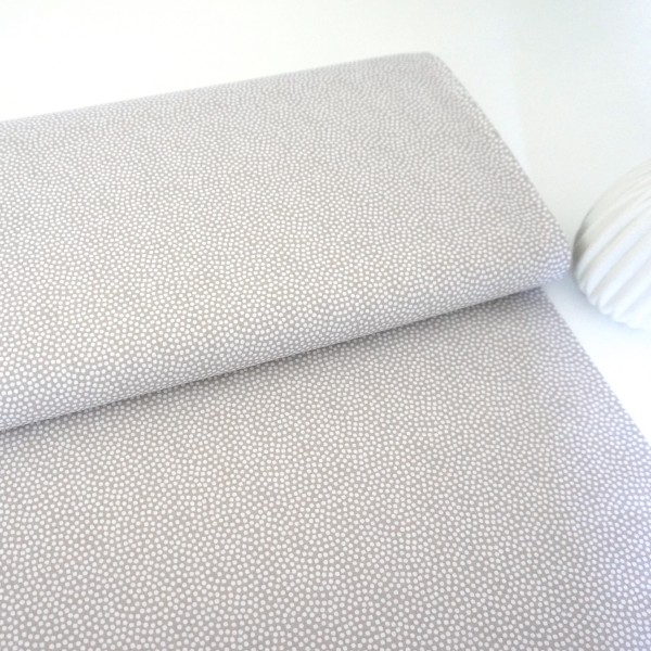 Baumwollstoff, Dotty, swafing, Warmgrau, Meterware