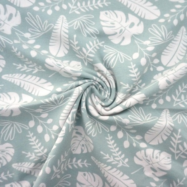 Jersey, Blätter, Farne, Hellmint, Meterware