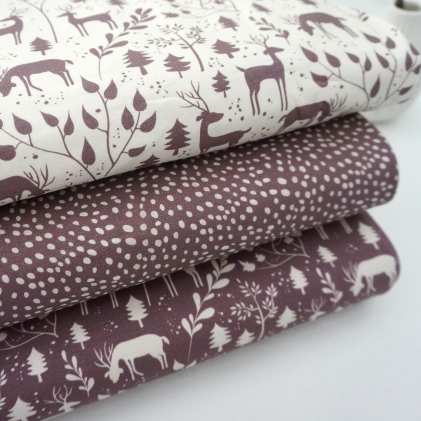 Jersey, Miniwinter, Rotwild, Rehe, Mauve, swafing, Meterware