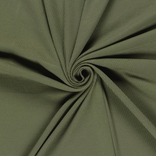 Ripjersey, Babyjersey, Uni, Tannengrün, Meterware