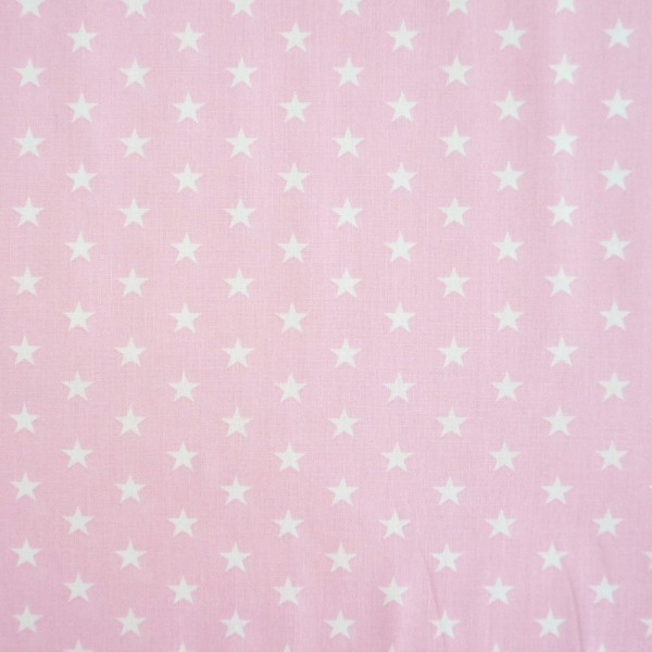 Baumwollstoff, Carrie, Sterne, 7 mm, Hellrosé