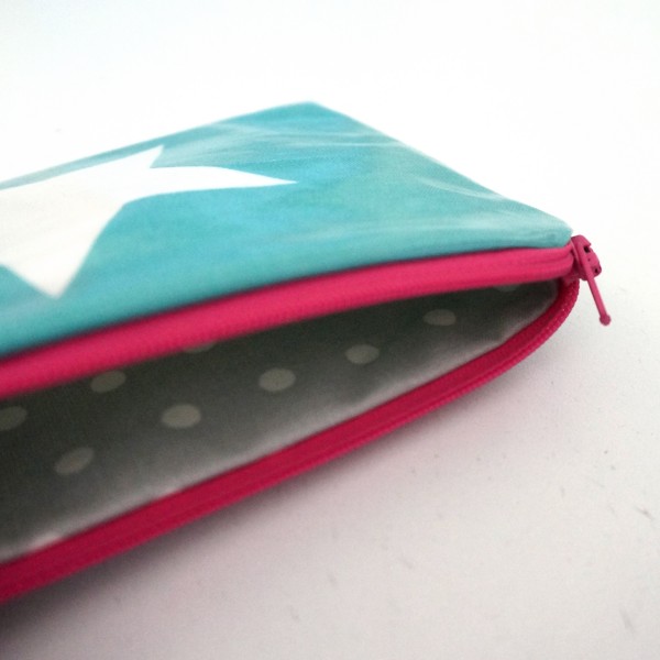 Minitasche, Organizer, Star Giant, Azur, gefüttert