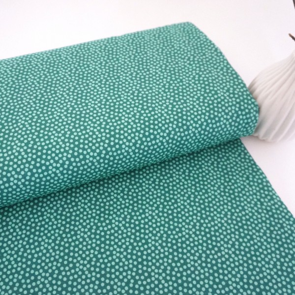 Jersey, Joris, Kleckse, Punkte, Dunkelmint, swafing, Meterware