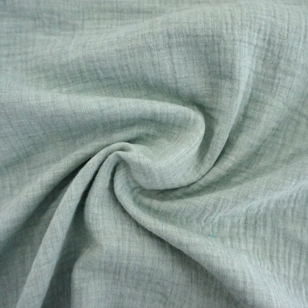 Musselin, Double Gauze, Mint, meliert, Meterware