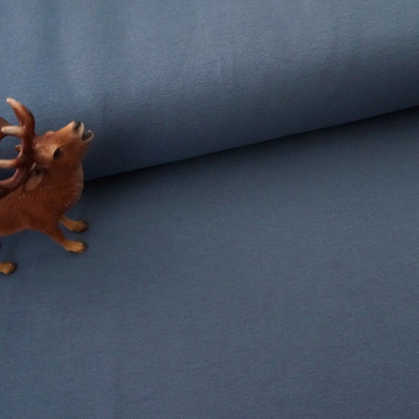 Jersey, Vanessa, Rauchblau, Uni, Meterware