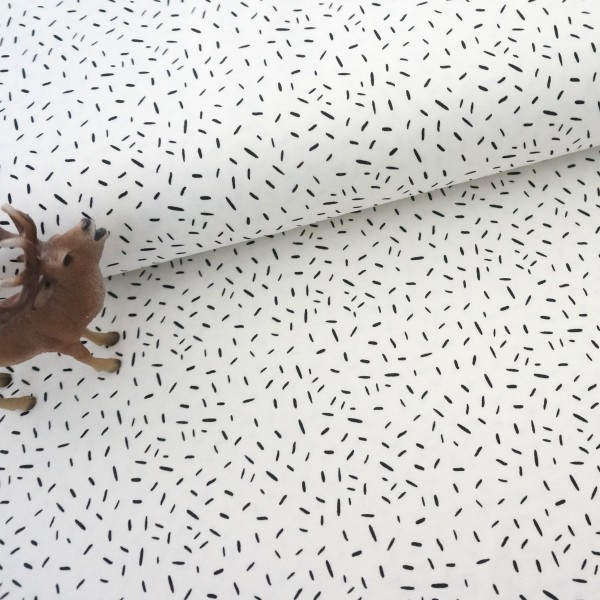 Jersey, Konfetti, Off-White, Meterware