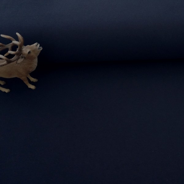 Jersey Uni, Nachtblau, Marineblau, Meterware