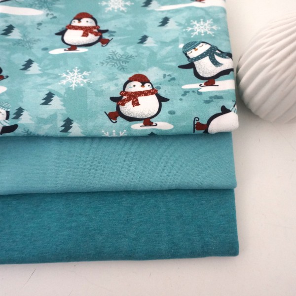 Restepaket Sweat/Jersey, My Little Pinguin, Uni meliert