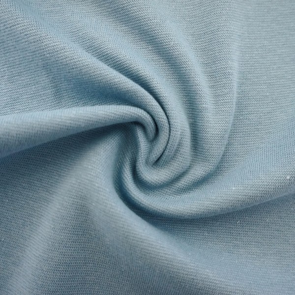 Bündchen 35 (70) cm, Uni Dusty Blue, Rauchblau, Meterware