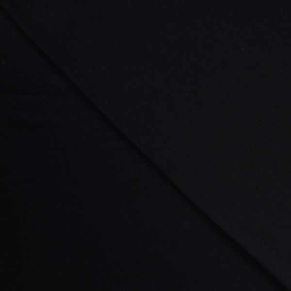 Viskosejersey, Jersey, Uni, Schwarz, Meterware