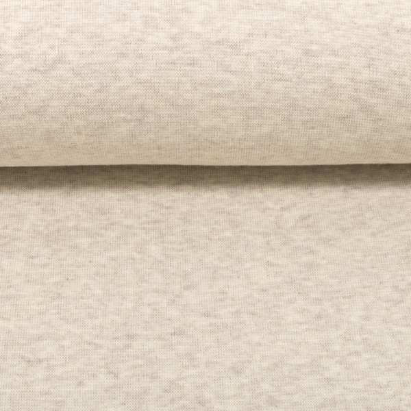 Bündchen, Heike, Uni, Naturweiß, meliert, Meterware