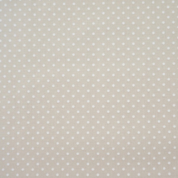 Baumwollstoff, kleine Punkte, 2mm, Judith, Hellbeige