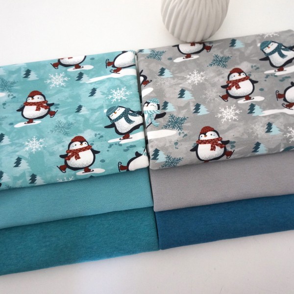 Restepaket Sweat/Jersey, My Little Pinguin, Uni meliert