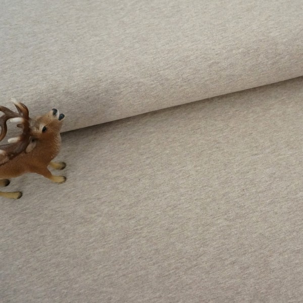 Jersey, Vanessa, Beige, meliert, Meterware