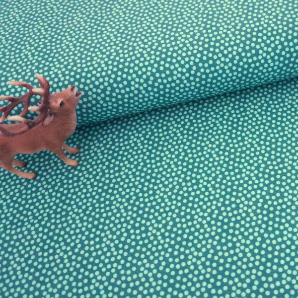 Jersey, Joris, Kleckse, Punkte, Dunkelmint, swafing, Meterware