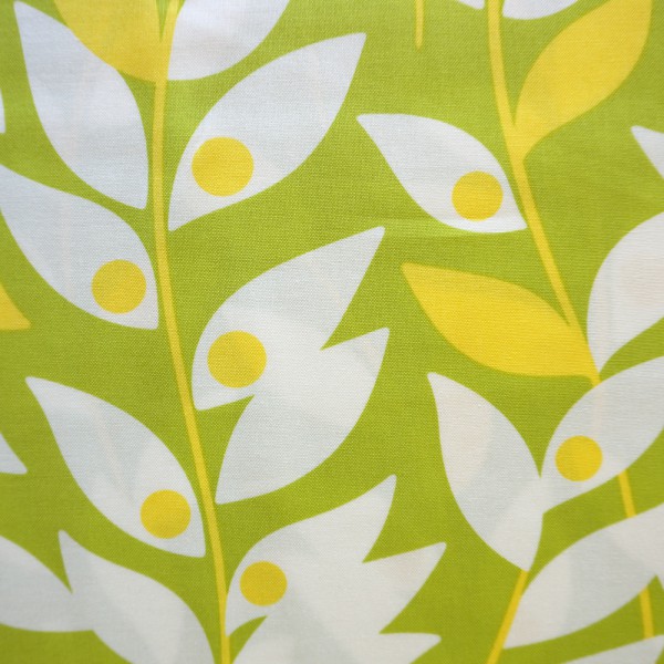 Baumwollstoff, Patchwork, Free Spirit, Lindy Leaf, Grün/Gelb