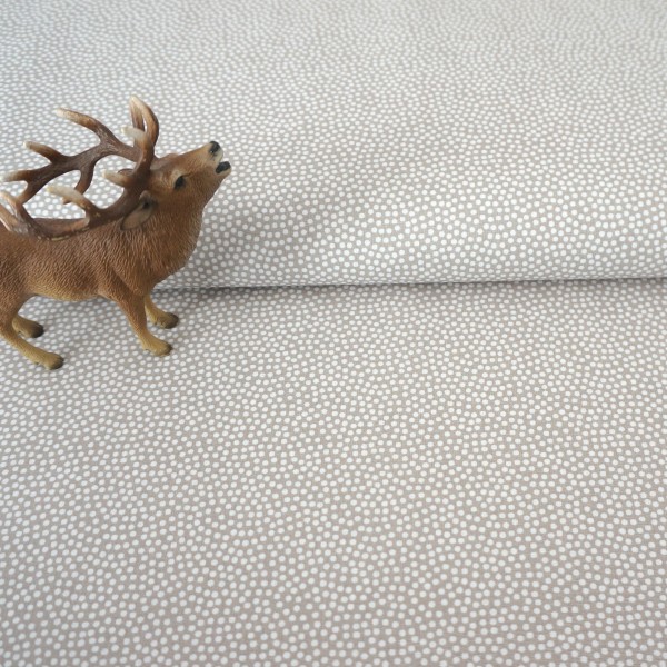 Baumwollstoff, Dotty, swafing, Warmgrau, Meterware