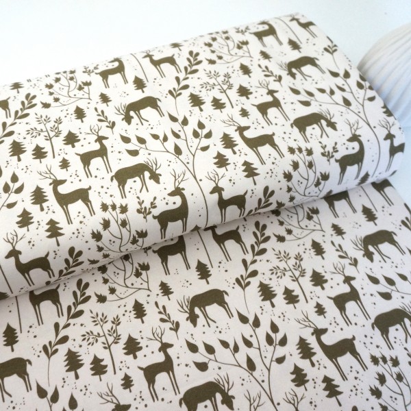 Jersey, Miniwinter, Rotwild, Rehe, Moos, Grün, swafing, Meterware