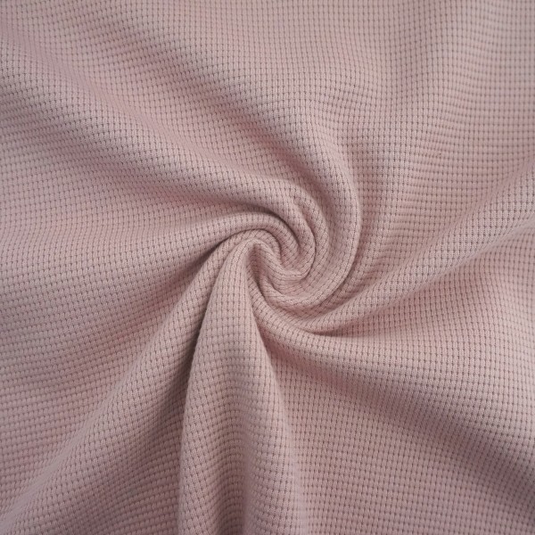 Waffelstrick, Waffeljersey, Uni, Altrosa hell, Meterware