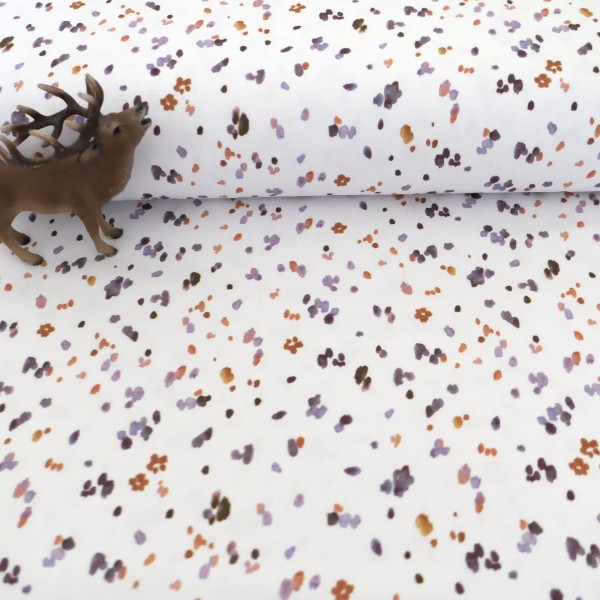 Jersey Kleckse, Water Colour, Mauve, Senf, Meterware