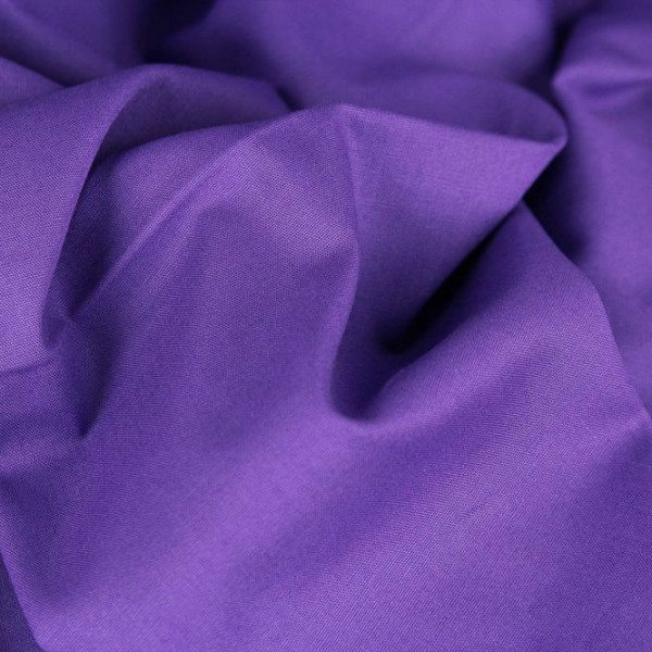 Baumwollstoff Uni Lila Violett "Heide", Meterware