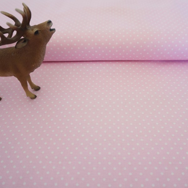 Baumwollstoff, kleine Punkte, Punkte, 2mm, Judith, Hellrosé