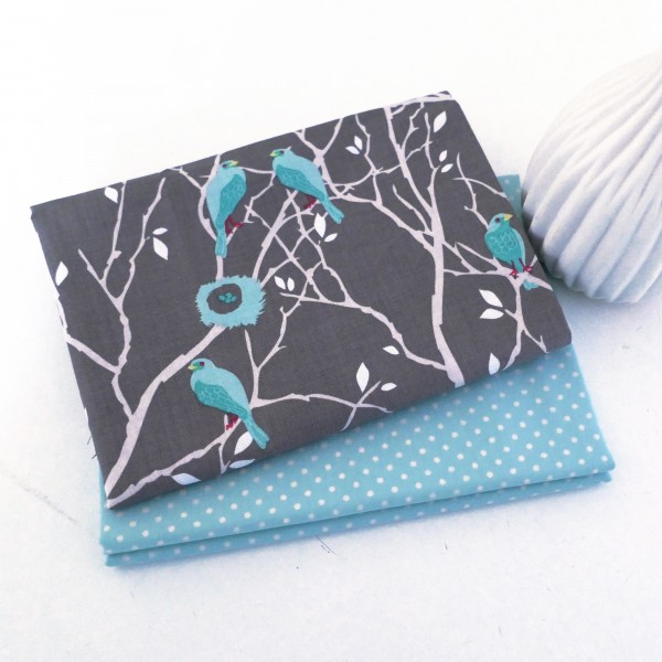 Reste, Baumwollstoff, Patchwork, Riley Blake, Nachtvogel, Punkte Mint