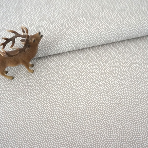 Baumwollstoff, Dotty, swafing, Warmgrau, Meterware