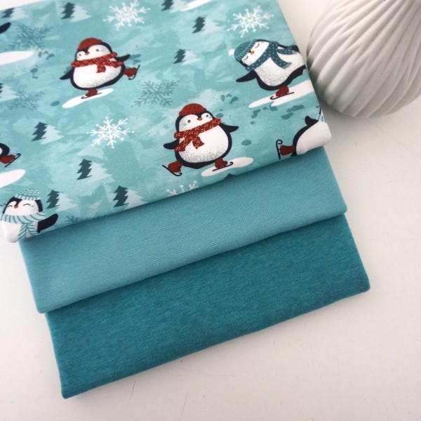 Restepaket Sweat/Jersey, My Little Pinguin, Uni meliert