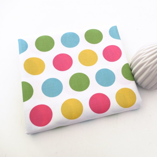 REST, Baumwollstoff, Patchwork, Cotton Dots, Pastell
