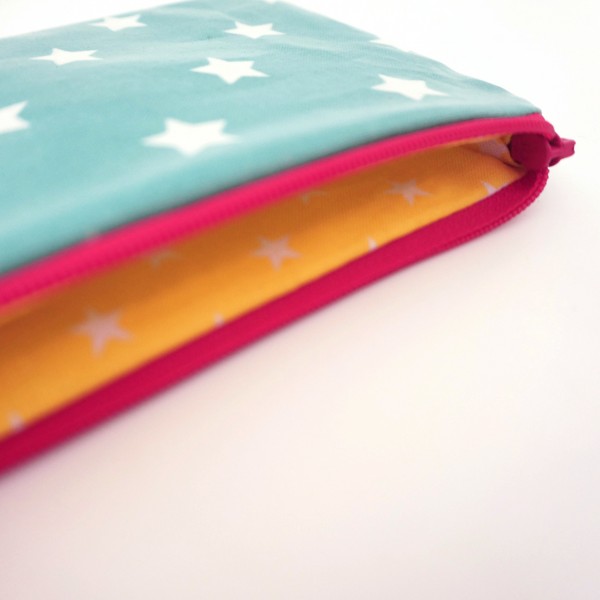 Minitasche, Organizer, Star, Azur, gefüttert mit BW