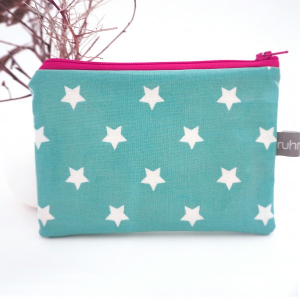 Minitasche, Organizer, Star, Azur, gefüttert mit BW