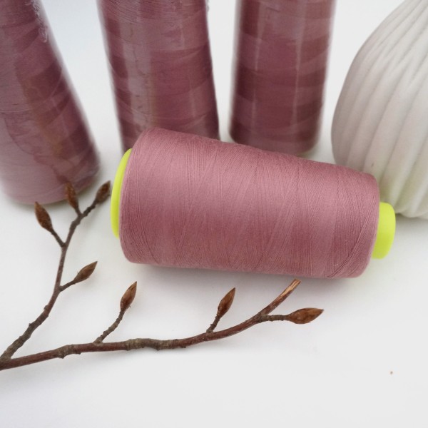 Overlock-Garn, 4 Konen, Altrosa, Paket, 4 x 3000 Yards