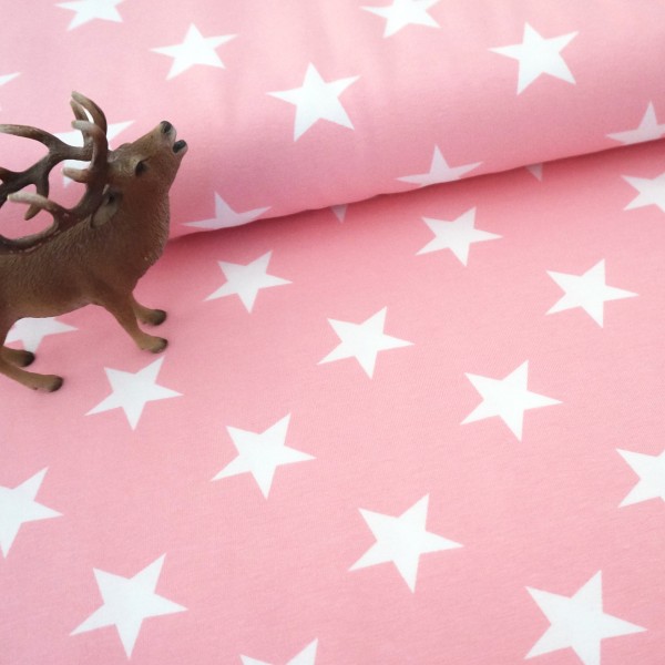 Jersey, Verena, Big Stars, Rosa/Weiß, Meterware