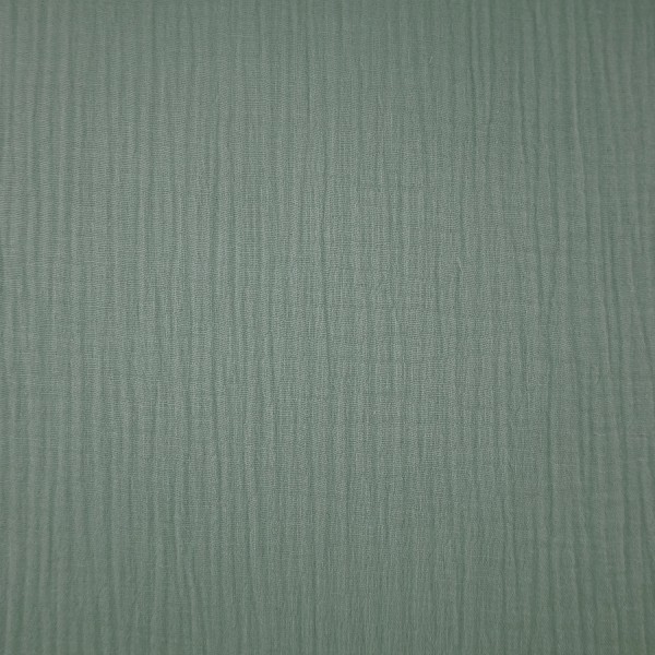 Musselin, Double Gauze, Uni, Altgrün, hell, Meterware