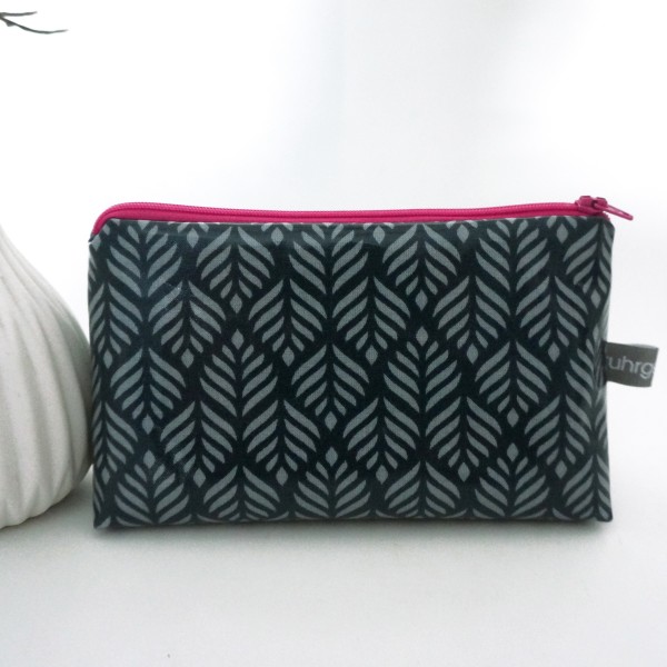 Kosmetiktasche, Schminktasche, Wachstuch, Trigo, Nachtblau