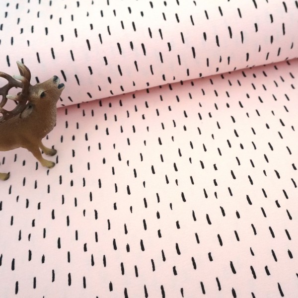 Jersey Striche, Rosé, Meterware