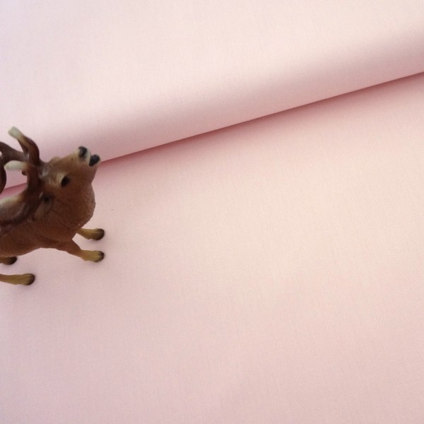 Baumwollstoff, Popeline, Uni, Softrose, Meterware