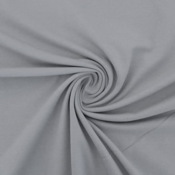 Jersey Uni, Mittelgrau, Meterware