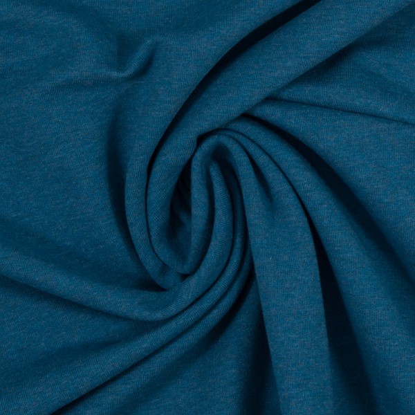 Jersey, Vanessa, Petrol, meliert, Meterware