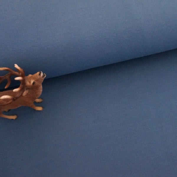 Jersey Uni, Mittelblau, Meterware