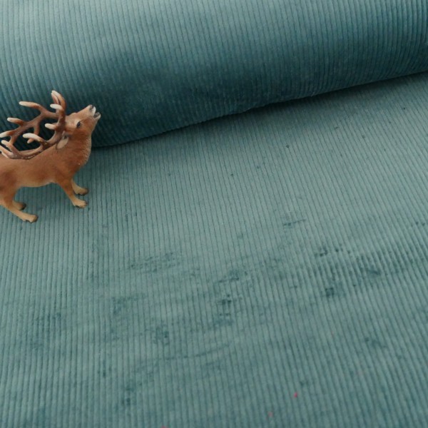 Cordjersey, Cord elastisch, Uni, Dusty Mint, Meterware