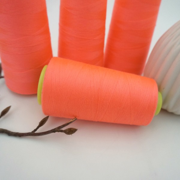Overlock-Garn, 4 Konen, Neon-Orange, Paket, 4 x 3000 Yards