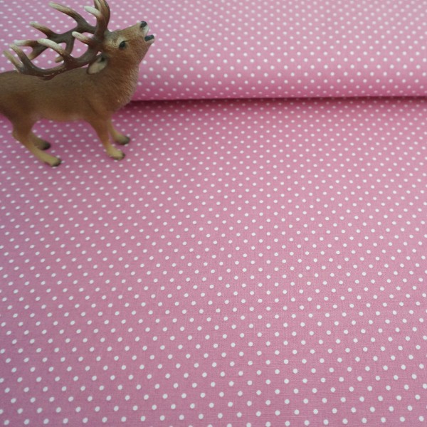 Baumwollstoff, kleine Punkte, 2mm, Judith, Altrosa